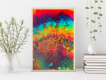 Load image into Gallery viewer, Psychedelic Fire Painting Print | Cool Art Poster | Psychedelic Art | Trippy Abstract Painting (unframed)