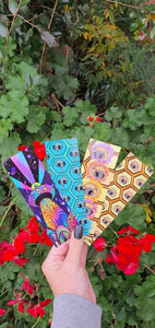 Double Sides Bookmarks. Alien or Bee Design.