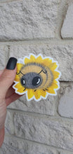 Load image into Gallery viewer, Bee on Flower Sticker. Laptop Sticker. Vinyl Waterproof Sticker.