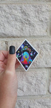 Load image into Gallery viewer, Alien UFO Pyramid Abduction Sticker. Vinyl Waterproof - Trippy Sticker. Laptop Sticker.