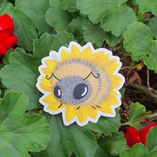 Load image into Gallery viewer, Bee on Flower Sticker. Laptop Sticker. Vinyl Waterproof Sticker.