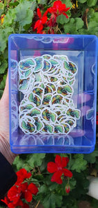 Trippy Caterpillar Mushroom Sticker. Mini stickers. UV indoor and outdoor Stickers - High quality Trippy sticker