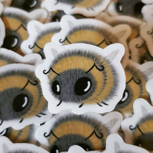 Clear Bee Mini Sticker. Bumble Bee. Honey Bee Sticker. Mini Stickers. UV indoor and outdoor Stickers - High quality Trippy sticker