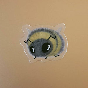 3 Inch Clear Bee Sticker. Bumble Bee. Honey Bee Sticker. UV indoor and outdoor Stickers - High quality Trippy sticker