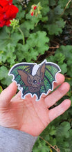 Load image into Gallery viewer, Vampire Bat Sticker. Glitter Holographic. Cute Bat. Spooky bat. Halloween Sticker