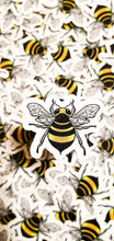 Load image into Gallery viewer, Clear Bee Sticker. Bumble Bee. Honey Bee Sticker. Mini Stickers. High Quality Trippy sticker