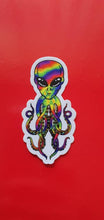 Load image into Gallery viewer, Alien Octopus. Psychedelic Trippy sticker. Waterproof - High quality Trippy sticker. Laptop sticker.