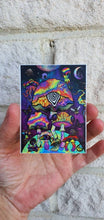 Load image into Gallery viewer, Mushroom Planet Stickers. Trippy Psychedelic Sticker. Waterproof Vinyl Sticker. Laptop Slaps Water bottle Sticker