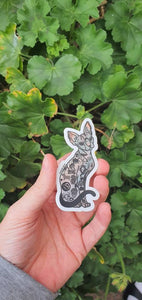 Sphynx Cat Sticker. Halloween Tattooed Cat Sticker. Waterproof. High quality Trippy sticker