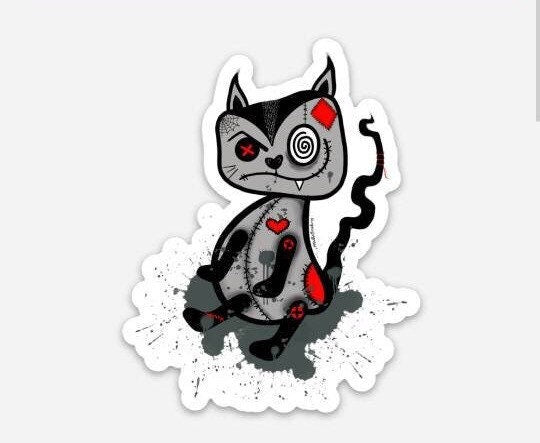 Ragdoll Cat Sticker. Halloween Cat Sticker. Waterproof. High quality Trippy sticker