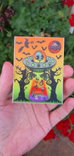 Load image into Gallery viewer, Trippy Halloween Artwork Sticker. Alien Abduction Sticker. Spooky Season. Waterproof. Laptop Sticker. Water Bottle Sticker. High quality