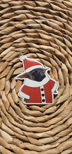 Load image into Gallery viewer, Santa Pug Sticker. Christmas Baby Yoda Sticker. Pug Dog Sticker. Laptop Stickers