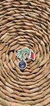 Load image into Gallery viewer, Christmas Ball Sticker. Alien Hand Holding Earth. Christmas Ornaments. Christmas Decorations. Trippy Xmas Sticker.