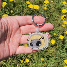 Load image into Gallery viewer, Bee Keychain Keyring. Cute Clear Bee. Fluffy Honey Bee. Bumble Bee Keychain Keyring.