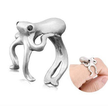 Load image into Gallery viewer, Octopus Ring Adjustable Ring. Octopus Jewelry. Animal Jewelry. Animal Ring. Animal Gift. Animal Lovers. Cool Ring.