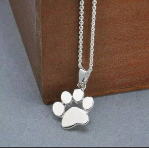 Dog Paw Gold Necklace. Animal Lover Gift. Gift For Dog Owners. Cat Owners Jewellery. Cat Paw Print Necklace. Silver Dog Lover Necklace