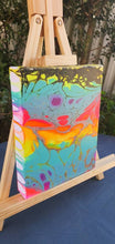 Load image into Gallery viewer, Pretty Rainbow Painting | Fluid Art Rainbow Acrylic. Canvas Artwork Painting. Trippy Painting. Wall Art.