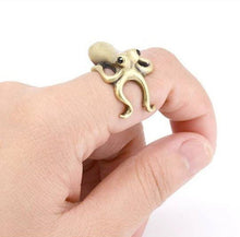 Load image into Gallery viewer, Octopus Ring Adjustable Ring. Octopus Jewelry. Animal Jewelry. Animal Ring. Animal Gift. Animal Lovers. Cool Ring.