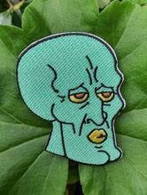 Load image into Gallery viewer, Handsome Squidward Clothing Patch. Iron On Sew On Embroidered Patches. Funny Gift.