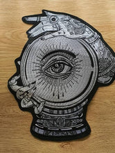 Load image into Gallery viewer, Large Embroidered Clothing Patch. Crystal Ball. All Seeing Eye. Future Telling. Iron On Sew On Patches. Witchy Patch