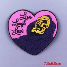 Load image into Gallery viewer, Skeletor Clothing Patch. Iron On Sew On Embroidered Patches. 80&#39;s Toy. Funny Embroidered Patches. Inspirational Quote. Live Laugh Love