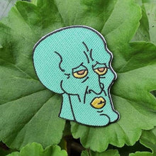 Load image into Gallery viewer, Handsome Squidward Clothing Patch. Iron On Sew On Embroidered Patches. Funny Gift.