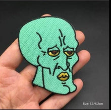 Load image into Gallery viewer, Handsome Squidward Clothing Patch. Iron On Sew On Embroidered Patches. Funny Gift.