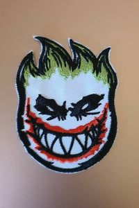 Joker Clothing Patch. Fire Iron On Patch. Embroidered Sew On Patch. Cool Patches.