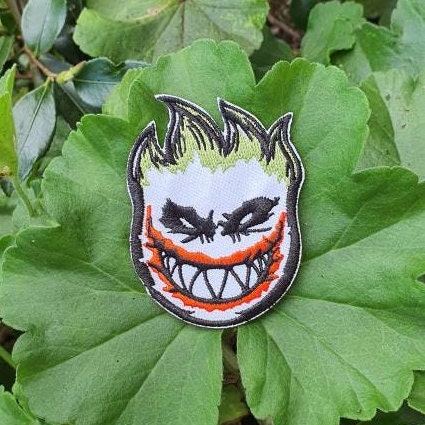 Joker Clothing Patch. Fire Iron On Patch. Embroidered Sew On Patch. Cool Patches.