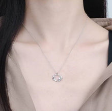 Load image into Gallery viewer, Planet Star Moon Opal Neckalce. 925 Sterling Silver. Crystals Stars. Gorgeous Design Necklace