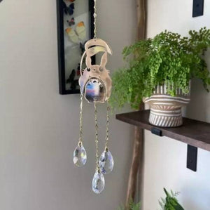 Anime Crystal Suncatcher. Wall Hanging Rainbow Maker. Light Catcher Rainbow Crystal