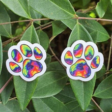 Load image into Gallery viewer, Animal Paw Mini Stickers. Dog Paw Sticker. Cat Paw Mini Stickers. Two Clear Stickers