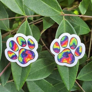 Animal Paw Mini Stickers. Dog Paw Sticker. Cat Paw Mini Stickers. Two Clear Stickers