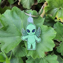 Load image into Gallery viewer, Alien Baby Keyring Keychain. Kewpie Doll keyring Keychain