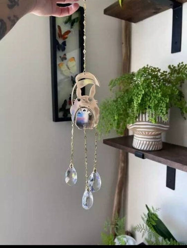 Anime Crystal Suncatcher. Wall Hanging Rainbow Maker. Light Catcher Rainbow Crystal