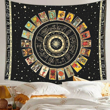 Load image into Gallery viewer, Zodiac Tapestry. Tarot Card Tapestry. Star Sign Wall Hanging. Mandala Tapestry. Zodiac Home Decor. Hanging Cloth Tapestries. Sun And Stars