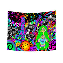 Load image into Gallery viewer, Mr Burns Mushroom Tapestry. Magic Mushroom Tapestry Wall Hanging.