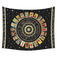 Load image into Gallery viewer, Zodiac Tapestry. Tarot Card Tapestry. Star Sign Wall Hanging. Mandala Tapestry. Zodiac Home Decor. Hanging Cloth Tapestries. Sun And Stars