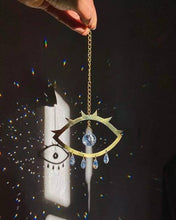 Load image into Gallery viewer, All See Eye Suncatcher. Eye Crystal Wall Hanging. Rainbow Maker. Light Catcher. Rainbow Crystal