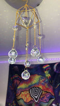 Load image into Gallery viewer, Suncatcher with Crystals. Wall Hanging Rainbow Maker. Light Catcher. Rainbow Crystal