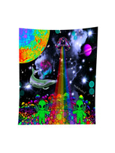 Load image into Gallery viewer, Trippy Alien Tapestry. Mushroom Wall Hanging. Psychedelic Alien Design Tapestries.