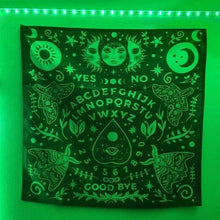 Load image into Gallery viewer, Ouija Board Tapestry. Star Sun And Moon Wall Hanging Cloth. Planchette Wall Art.