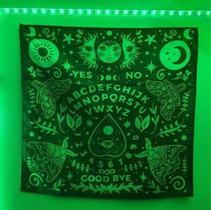 Ouija Board Tapestry. Star Sun And Moon Wall Hanging Cloth. Planchette Wall Art.