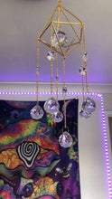 Load image into Gallery viewer, Suncatcher with Crystals. Wall Hanging Rainbow Maker. Light Catcher. Rainbow Crystal