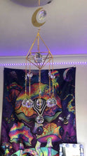 Load image into Gallery viewer, Suncatcher with Crystals. Wall Hanging Rainbow Maker. Light Catcher. Rainbow Crystal