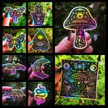 Load image into Gallery viewer, Holographic Sticker Pack. Halloween Stickers. 10 Pack