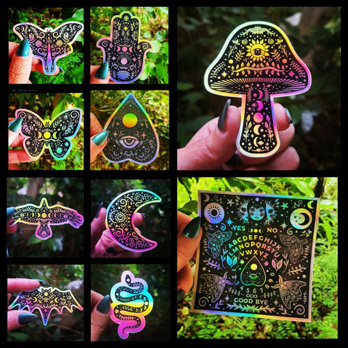 Holographic Sticker Pack. Halloween Stickers. 10 Pack