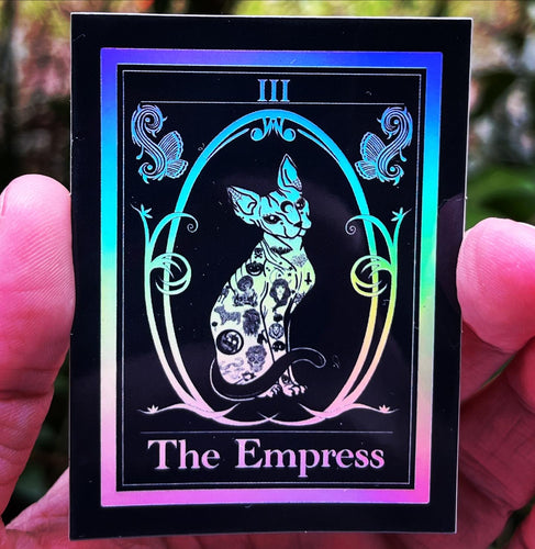 The Empress Tarot Card Holographic Sticker