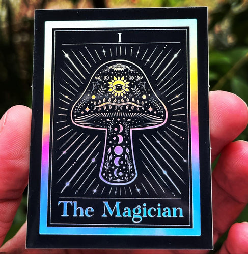 Tarot Card Sticker. The Magician. Holographic Sticker