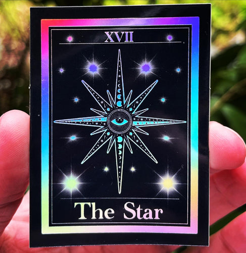 Tarot Card Sticker. The Star Holographic Sticker